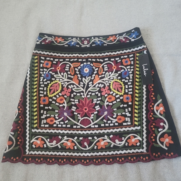 Lulus Don't Stop the Party Black Embroidered Mini Skirt - Picture 1 of 2